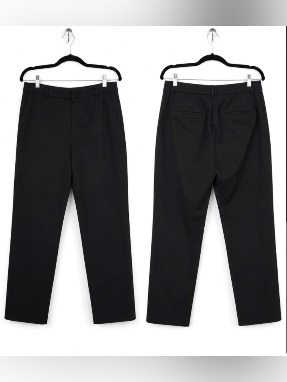 XL Uniqlo Smart Ankle Pants -  Black Straight Leg Dress Pants